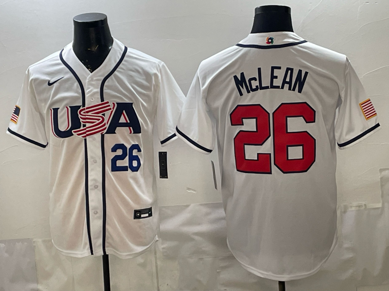 USA National Embroidered Baseball Team 2026 World Cup Team Jersey T-shirt