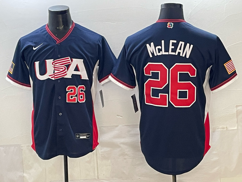 USA National Embroidered Baseball Team 2026 World Cup Team Jersey T-shirt