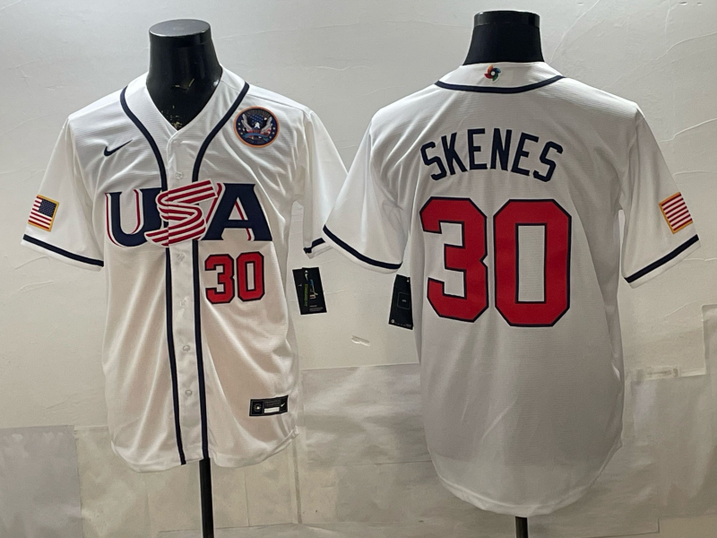 USA National Embroidered Baseball Team 2026 World Cup Team Jersey T-shirt