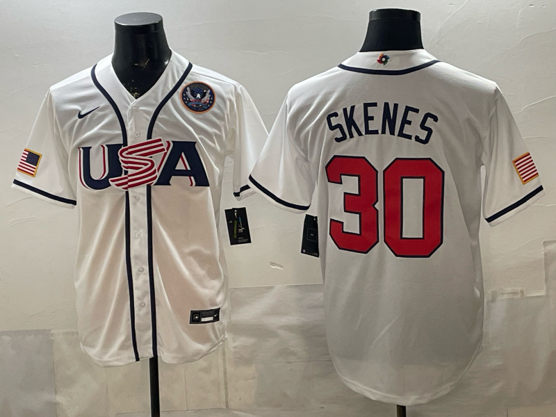 USA National Embroidered Baseball Team 2026 World Cup Team Jersey T-shirt