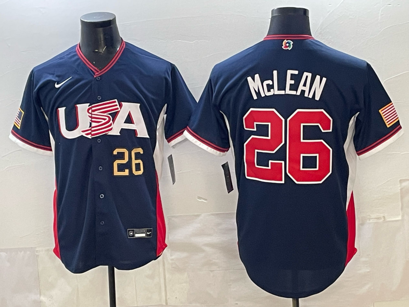 USA National Embroidered Baseball Team 2026 World Cup Team Jersey T-shirt