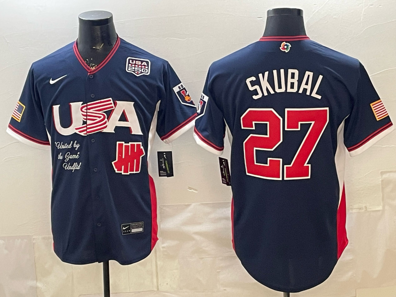 USA National Embroidered Baseball Team 2026 World Cup Team Jersey T-shirt