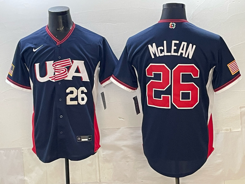 USA National Embroidered Baseball Team 2026 World Cup Team Jersey T-shirt