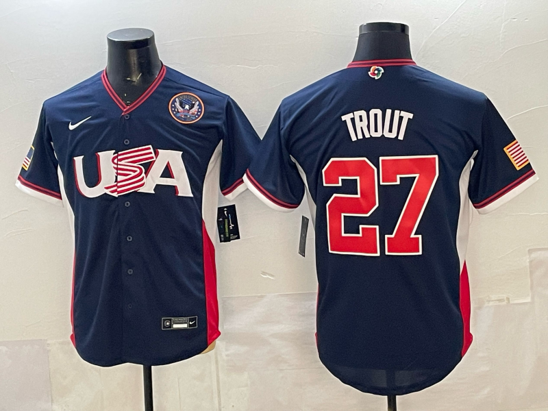 USA National Embroidered Baseball Team 2026 World Cup Team Jersey T-shirt