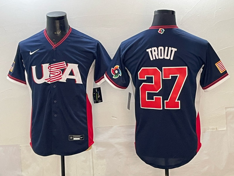 USA National Embroidered Baseball Team 2026 World Cup Team Jersey T-shirt