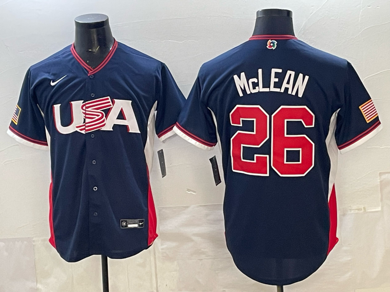 USA National Embroidered Baseball Team 2026 World Cup Team Jersey T-shirt