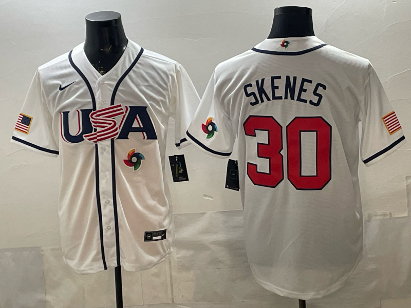 USA National Embroidered Baseball Team 2026 World Cup Team Jersey T-shirt