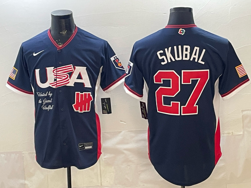 USA National Embroidered Baseball Team 2026 World Cup Team Jersey T-shirt