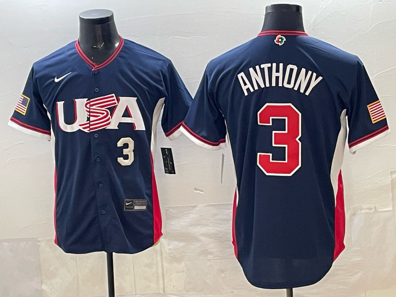 USA National Embroidered Baseball Team 2026 World Cup Team Jersey T-shirt