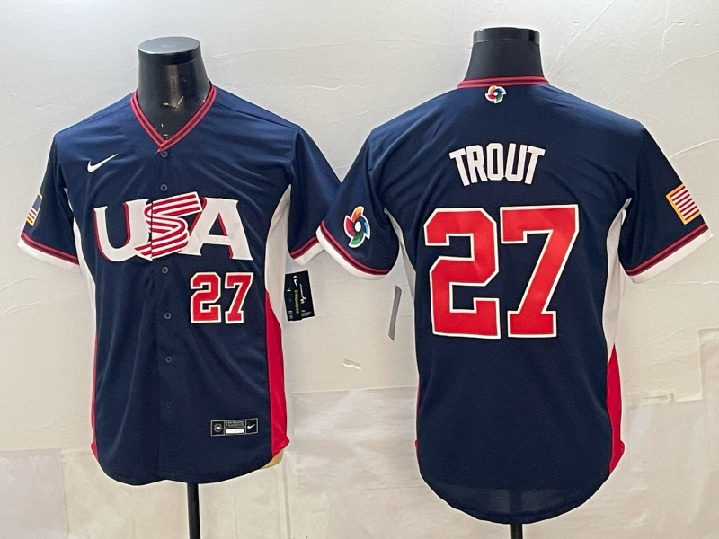 USA National Embroidered Baseball Team 2026 World Cup Team Jersey T-shirt