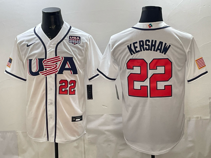 USA National Embroidered Baseball Team 2026 World Cup Team Jersey T-shirt