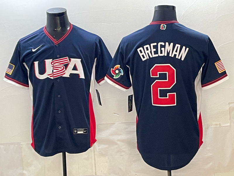 USA National Embroidered Baseball Team 2026 World Cup Team Jersey T-shirt