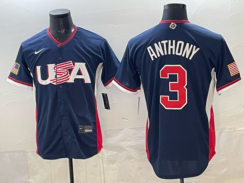 USA National Embroidered Baseball Team 2026 World Cup Team Jersey T-shirt