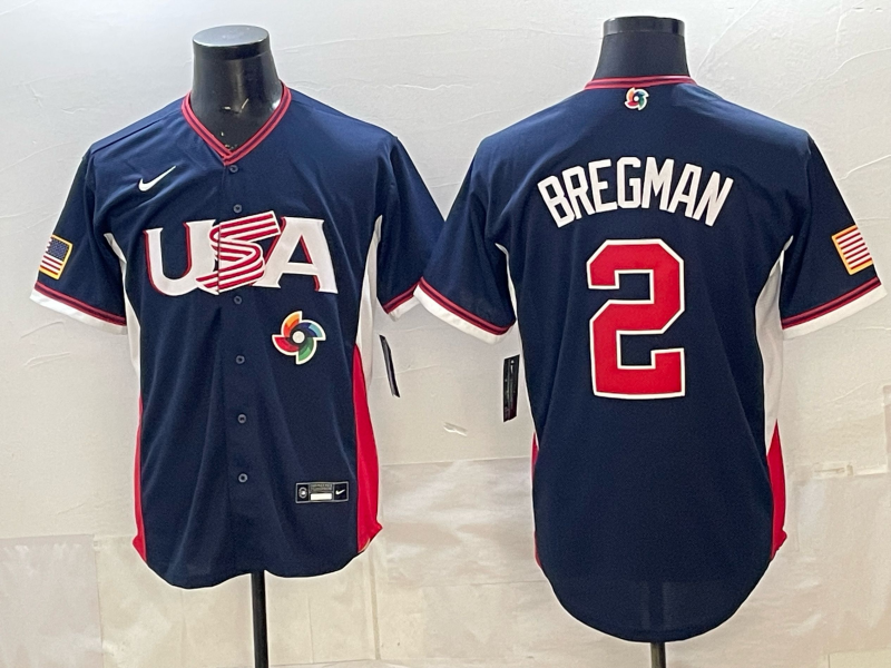 USA National Embroidered Baseball Team 2026 World Cup Team Jersey T-shirt