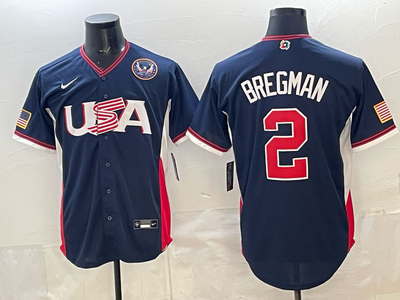 USA National Embroidered Baseball Team 2026 World Cup Team Jersey T-shirt