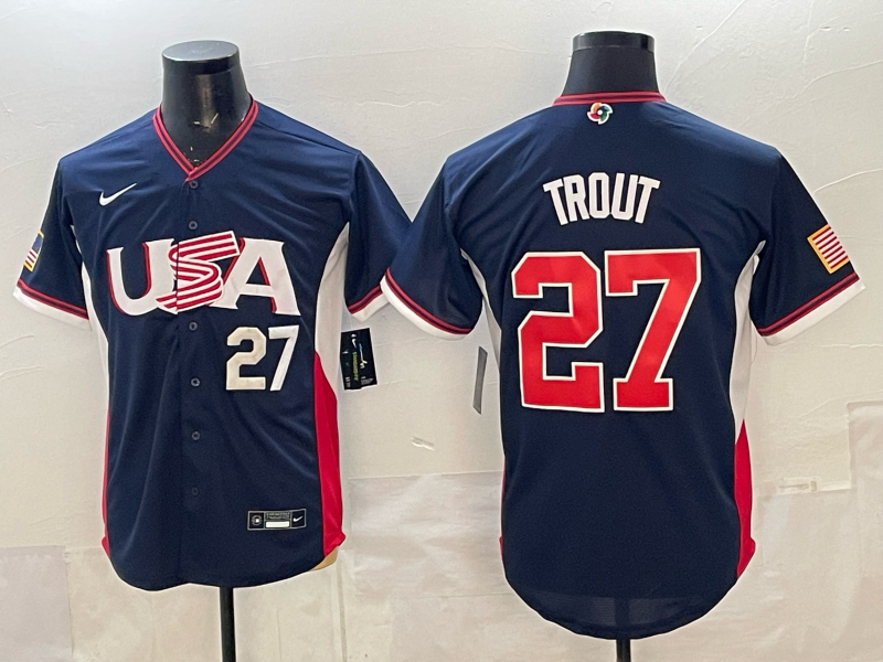 USA National Embroidered Baseball Team 2026 World Cup Team Jersey T-shirt