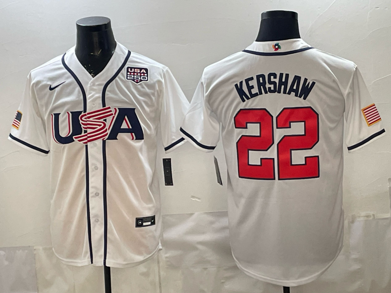 USA National Embroidered Baseball Team 2026 World Cup Team Jersey T-shirt