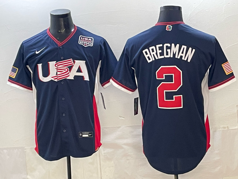 USA National Embroidered Baseball Team 2026 World Cup Team Jersey T-shirt