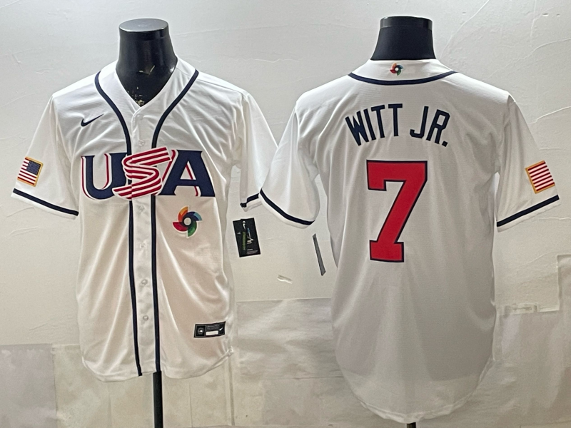 USA National Embroidered Baseball Team 2026 World Cup Team Jersey T-shirt