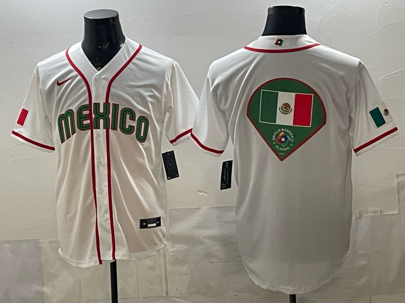 MEXICO National Embroidered Baseball Team 2026 World Cup Team Jersey T-shirt
