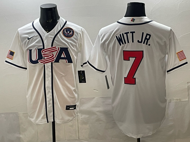 USA National Embroidered Baseball Team 2026 World Cup Team Jersey T-shirt