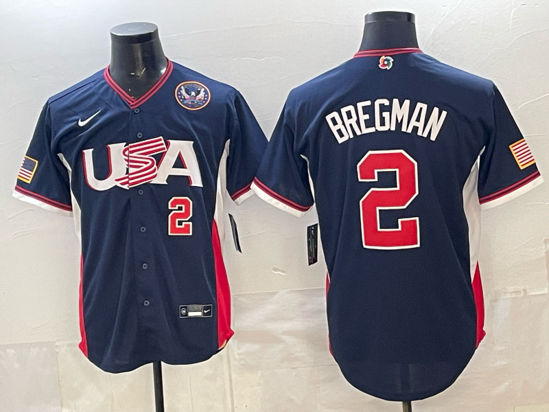 USA National Embroidered Baseball Team 2026 World Cup Team Jersey T-shirt