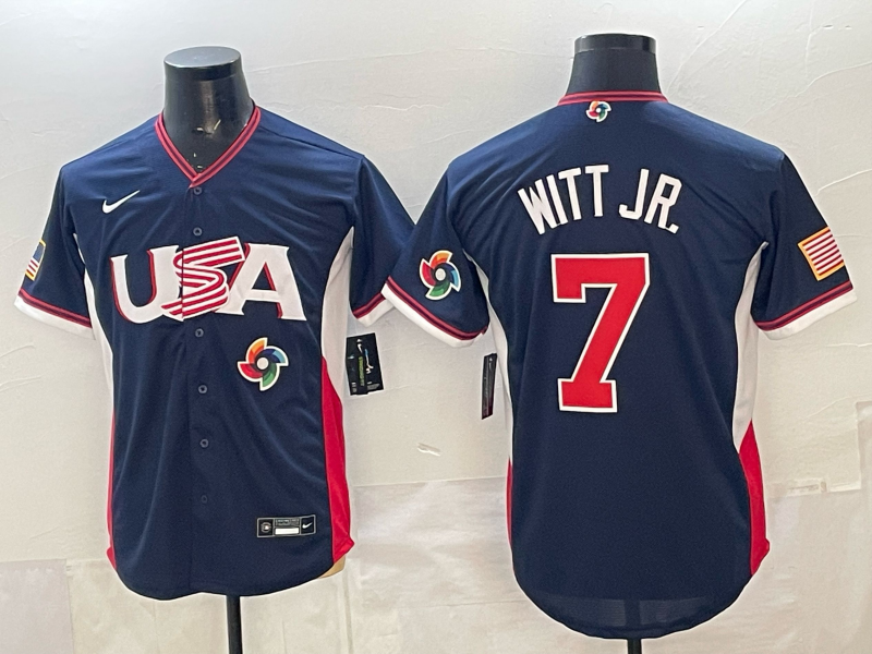 USA National Embroidered Baseball Team 2026 World Cup Team Jersey T-shirt