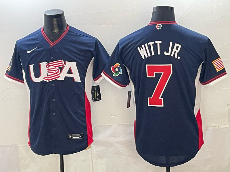 USA National Embroidered Baseball Team 2026 World Cup Team Jersey T-shirt