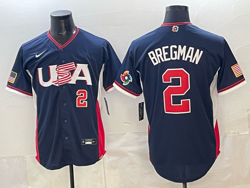 USA National Embroidered Baseball Team 2026 World Cup Team Jersey T-shirt
