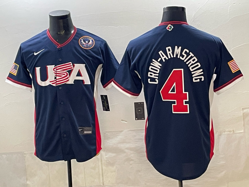 USA National Embroidered Baseball Team 2026 World Cup Team Jersey T-shirt