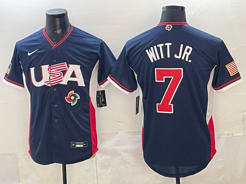 USA National Embroidered Baseball Team 2026 World Cup Team Jersey T-shirt
