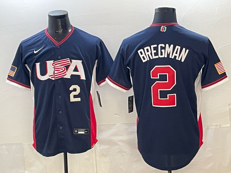 USA National Embroidered Baseball Team 2026 World Cup Team Jersey T-shirt
