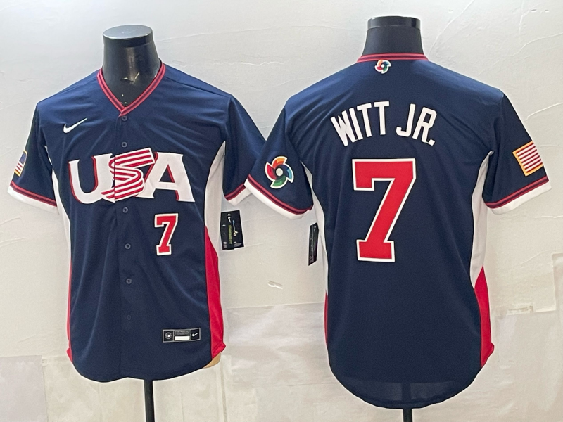 USA National Embroidered Baseball Team 2026 World Cup Team Jersey T-shirt
