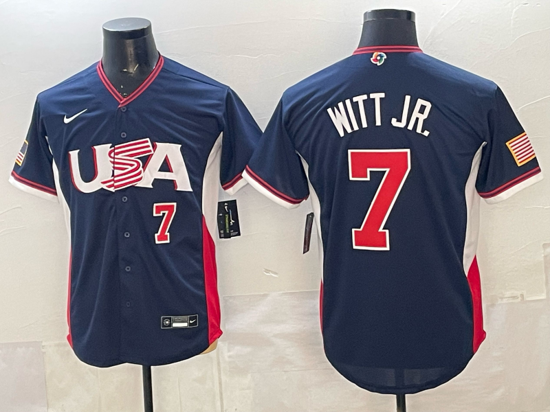 USA National Embroidered Baseball Team 2026 World Cup Team Jersey T-shirt