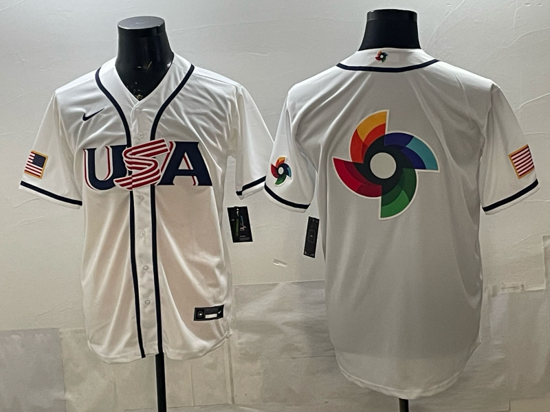 USA National Embroidered Baseball Team 2026 World Cup Team Jersey T-shirt