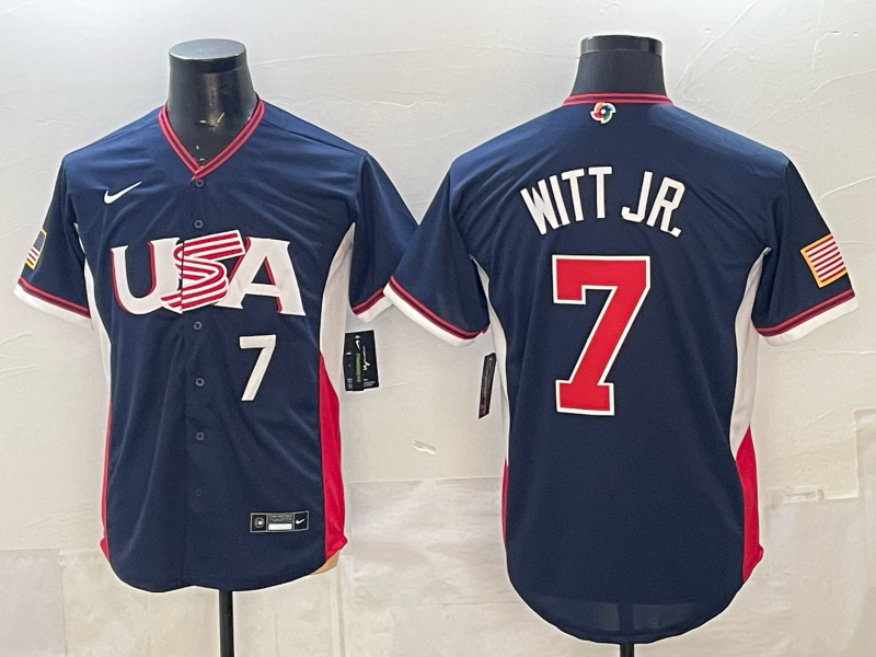USA National Embroidered Baseball Team 2026 World Cup Team Jersey T-shirt