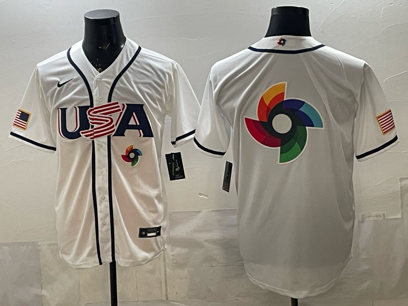 USA National Embroidered Baseball Team 2026 World Cup Team Jersey T-shirt