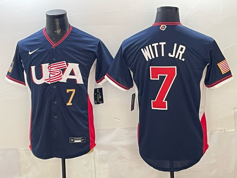 USA National Embroidered Baseball Team 2026 World Cup Team Jersey T-shirt