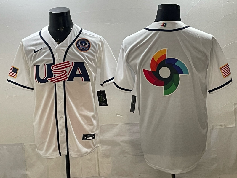 USA National Embroidered Baseball Team 2026 World Cup Team Jersey T-shirt