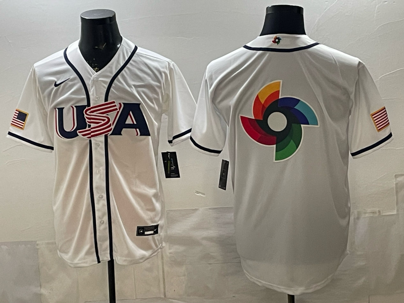 USA National Embroidered Baseball Team 2026 World Cup Team Jersey T-shirt
