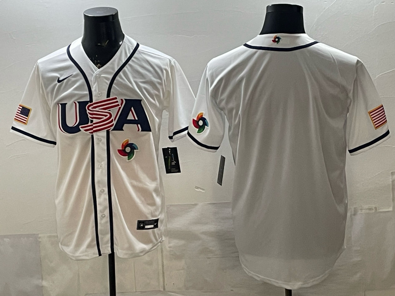 USA National Embroidered Baseball Team 2026 World Cup Team Jersey T-shirt
