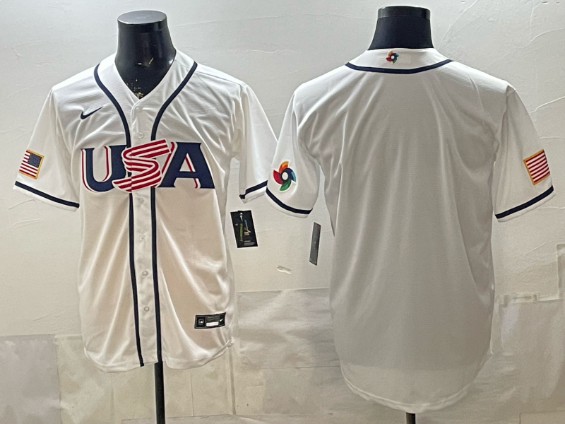 USA National Embroidered Baseball Team 2026 World Cup Team Jersey T-shirt