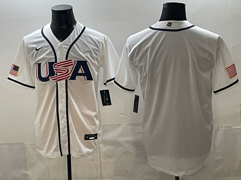 USA National Embroidered Baseball Team 2026 World Cup Team Jersey T-shirt