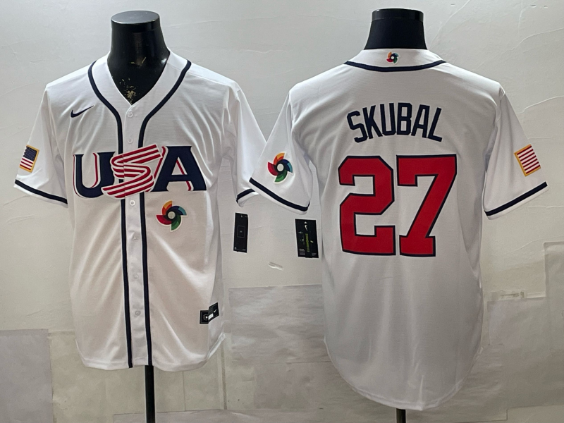 USA National Embroidered Baseball Team 2026 World Cup Team Jersey T-shirt