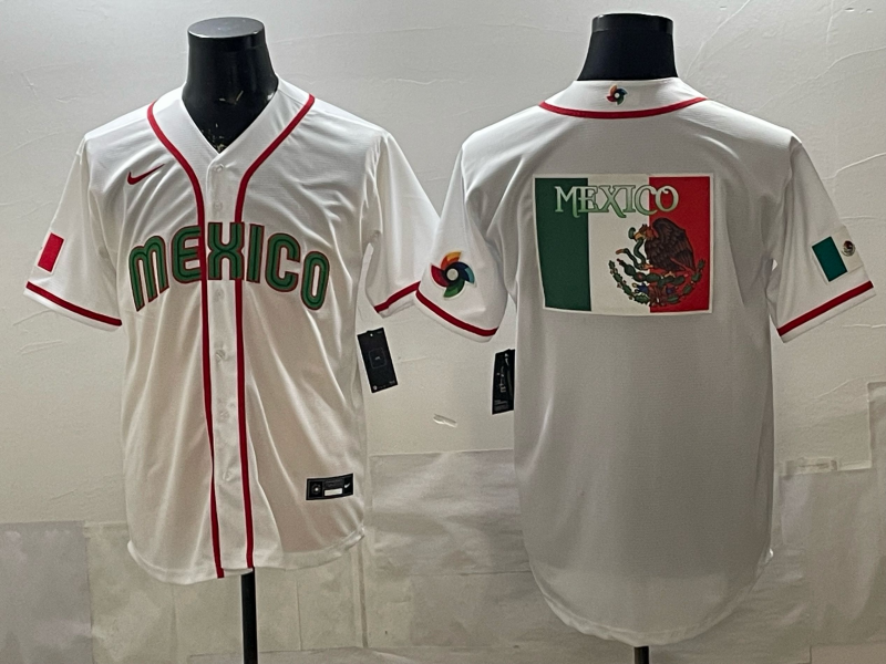 MEXICO National Embroidered Baseball Team 2026 World Cup Team Jersey T-shirt
