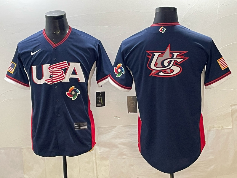 USA National Embroidered Baseball Team 2026 World Cup Team Jersey T-shirt