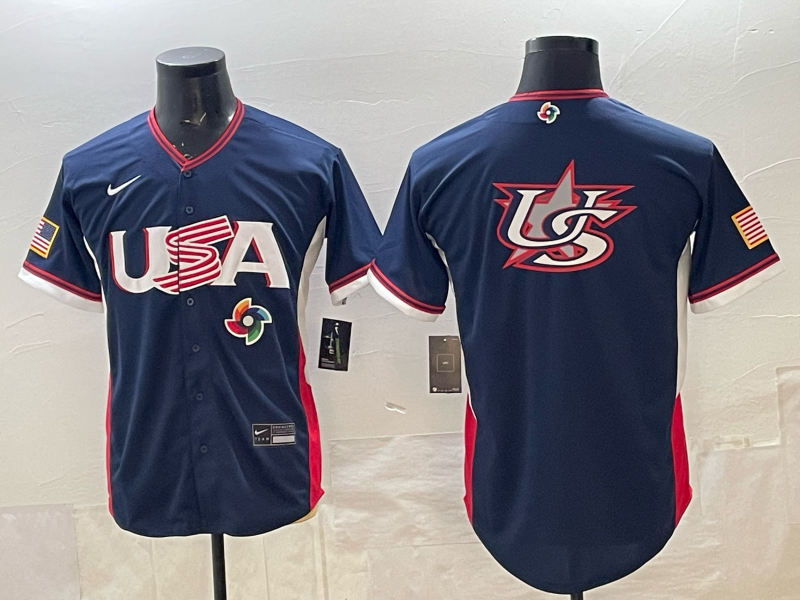 USA National Embroidered Baseball Team 2026 World Cup Team Jersey T-shirt