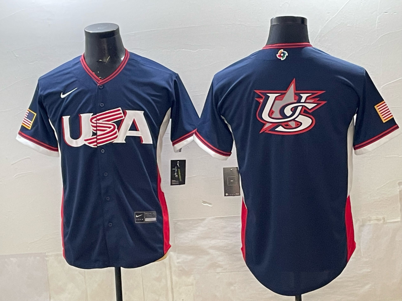 USA National Embroidered Baseball Team 2026 World Cup Team Jersey T-shirt