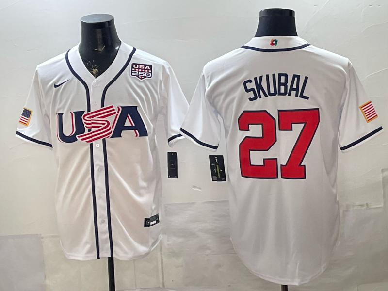 USA National Embroidered Baseball Team 2026 World Cup Team Jersey T-shirt