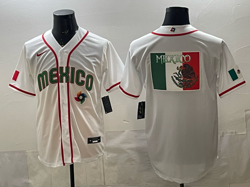 MEXICO National Embroidered Baseball Team 2026 World Cup Team Jersey T-shirt